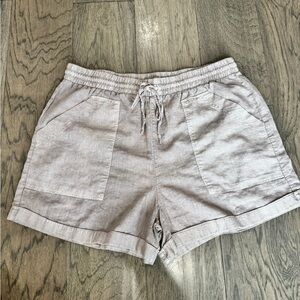 Universal Thread Pull-On Linen Blend Shorts – Women’s XL – Neutral / Taupe